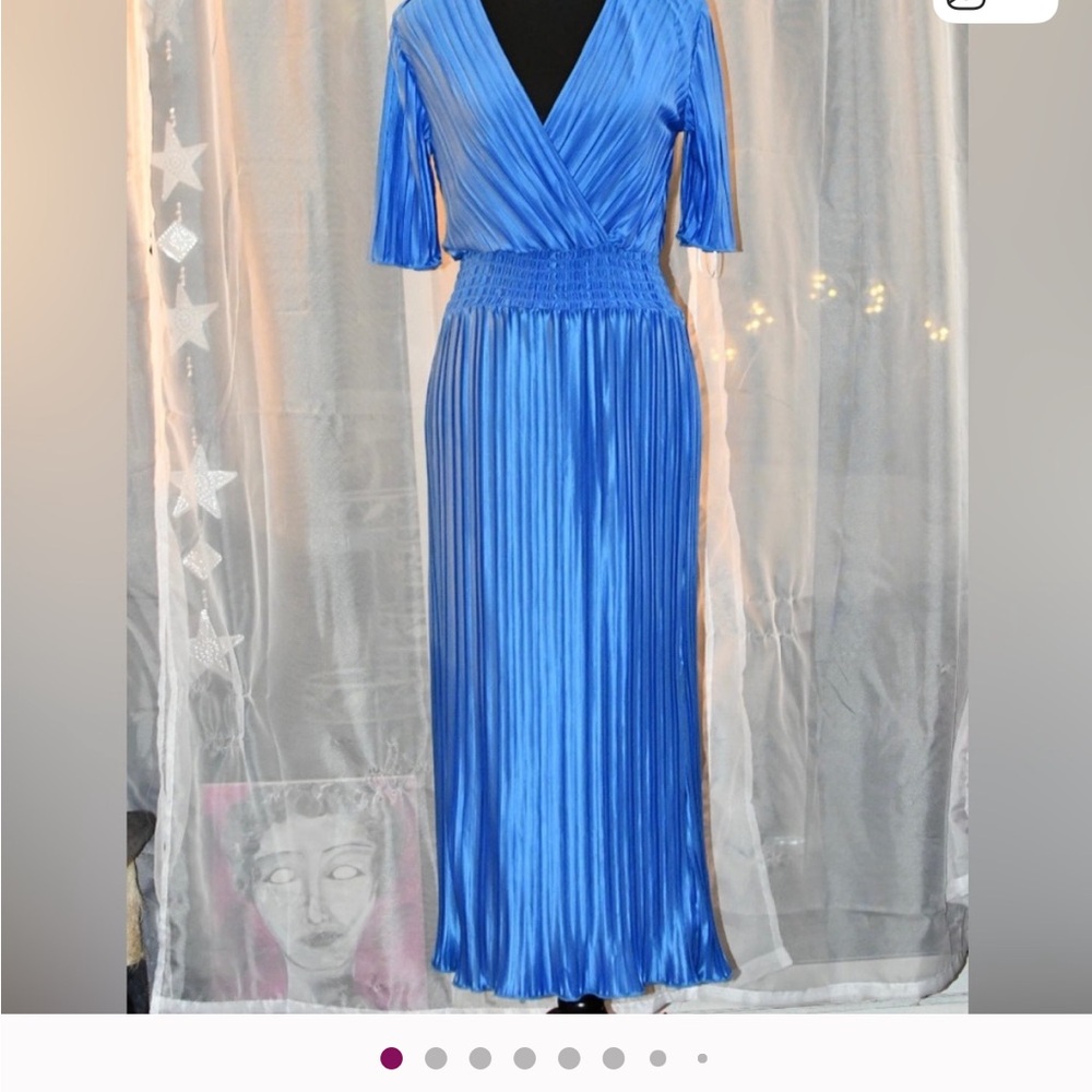DKNY Women's Vibrant Blue Midi Dress